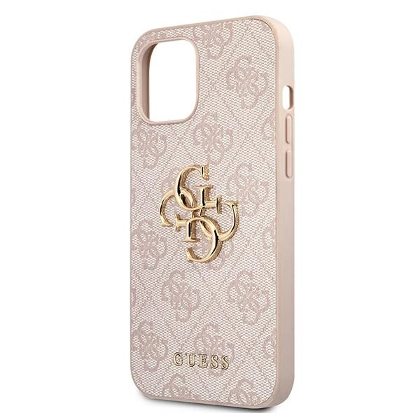 Guess GUHCP12M4GMGPI iPhone 12/12 Pro 6,1" różowy/pink hardcase 4G Big Metal Logoeng