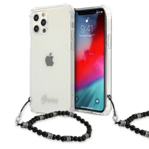 Guess GUHCP12MKPSBK iPhone 12/12 Pro 6.1" Transparent hardcase Black Pearleng