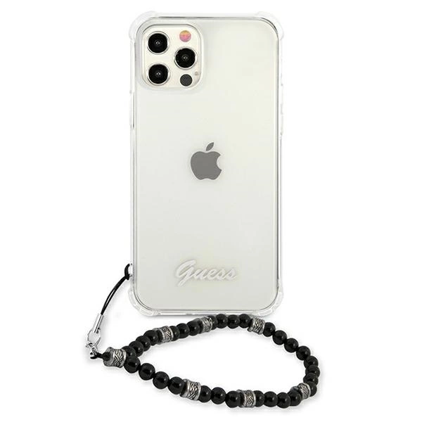 Guess GUHCP12MKPSBK iPhone 12/12 Pro 6.1" Transparent hardcase Black Pearleng