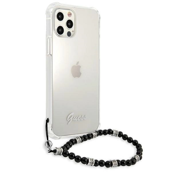 Guess GUHCP12MKPSBK iPhone 12/12 Pro 6.1" Transparent hardcase Black Pearleng