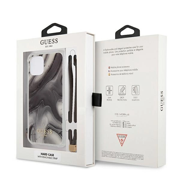 Guess GUHCP12SKSMAGR iPhone 12 mini 5.4" grey/grey hardcase Marble Collectioneng