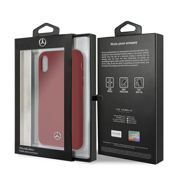 Mercedes MEHCI61SILRE iPhone Xr czerwony/red hardcase Silicone Lineeng