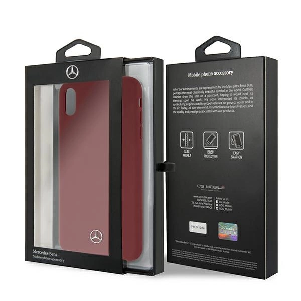 Mercedes MEHCI65SILRE iPhone Xs Max czerwony/red hardcase Silicone Lineeng