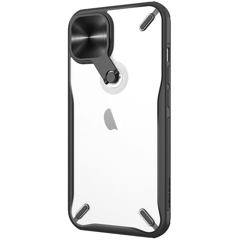 Nillkin Cyclops Case durable case with camera cover and foldable stand for iPhone 13 blackeng