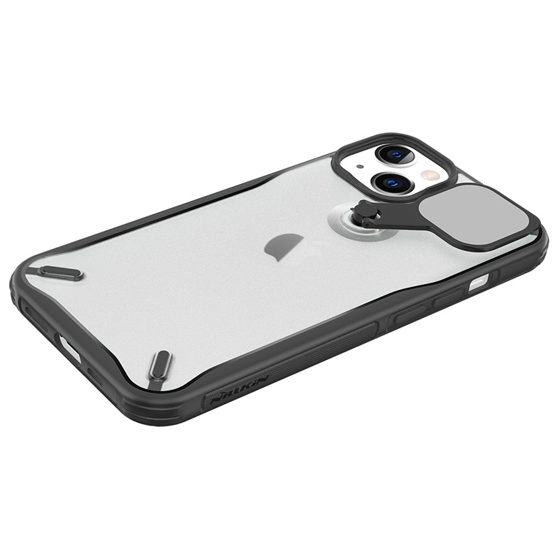 Nillkin Cyclops Case durable case with camera cover and foldable stand for iPhone 13 blackeng