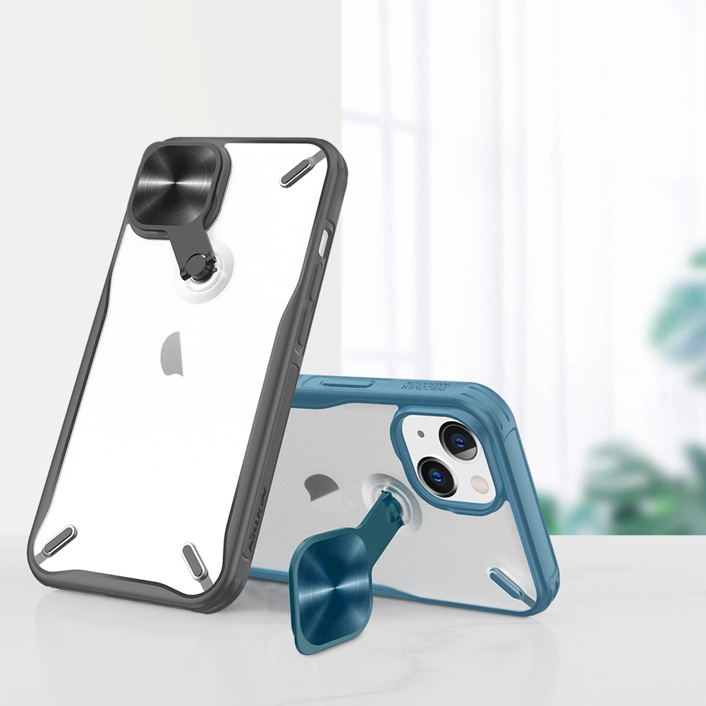 Nillkin Cyclops Case durable case with camera cover and foldable stand for iPhone 13 blackeng