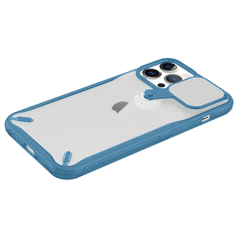 Nillkin Cyclops Case durable case with camera cover and foldable stand for iPhone 13 Pro blueeng