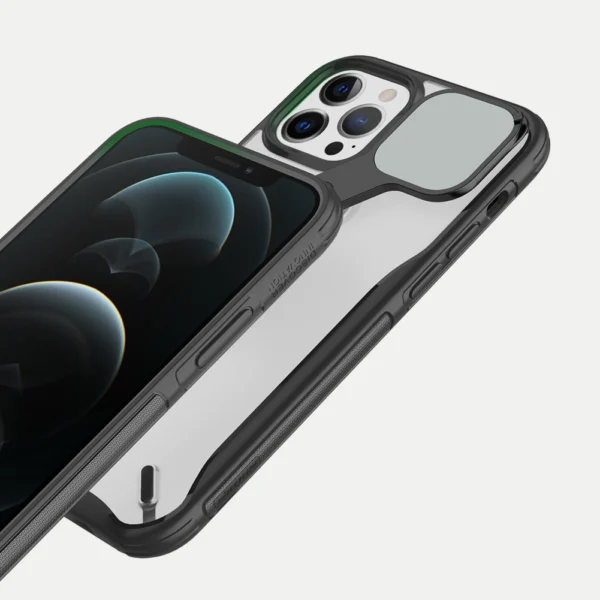 Nillkin Cyclops Case durable case with camera cover and foldable stand for iPhone 13 Pro blueeng