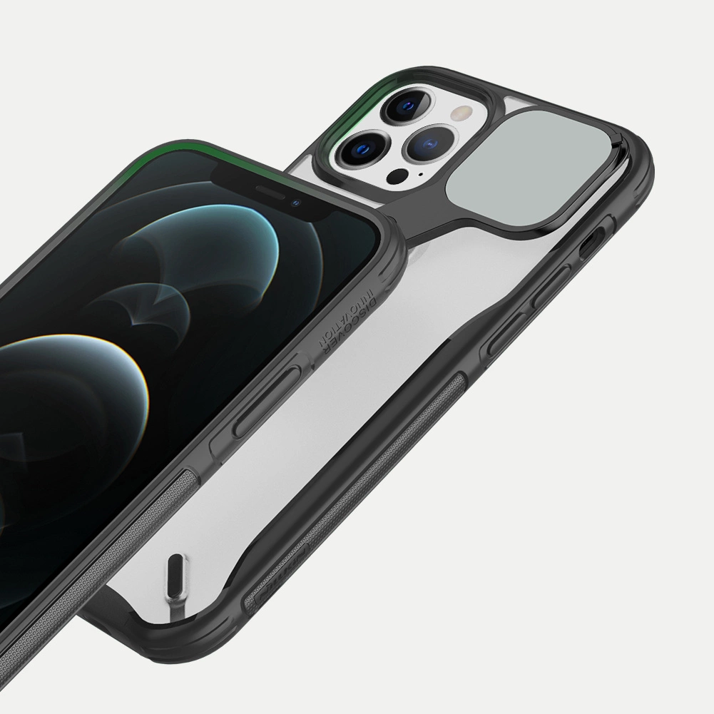 Nillkin Cyclops Case durable case with camera cover and foldable stand for iPhone 13 Pro blueeng