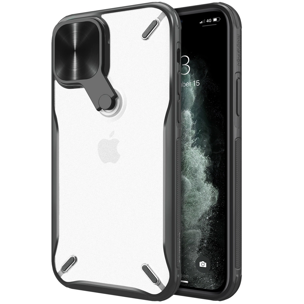 Nillkin Cyclops Case durable case with camera cover and foldable stand for iPhone 13 Pro Max blackeng