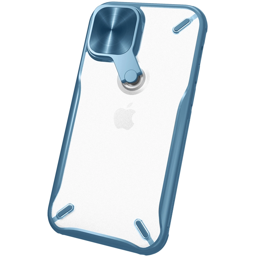 Nillkin Cyclops Case durable case with camera cover and foldable stand for iPhone 13 Pro Max blueeng