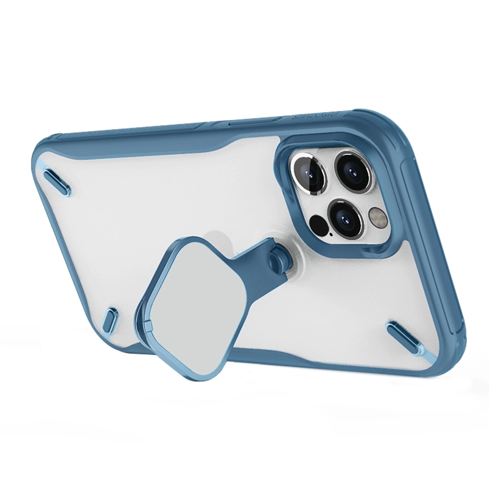 Nillkin Cyclops Case durable case with camera cover and foldable stand for iPhone 13 Pro Max blueeng