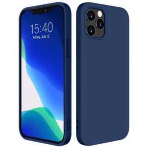 Silicone Case Soft Flexible Rubber Cover for iPhone 13 Pro Max blueeng
