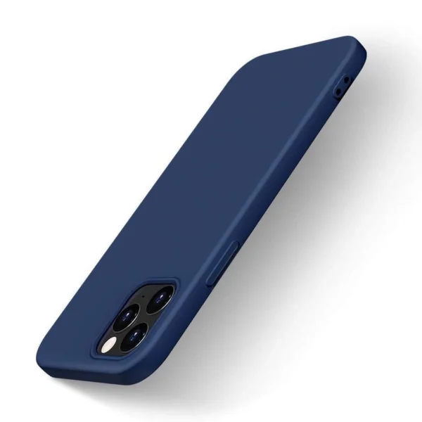 Silicone Case Soft Flexible Rubber Cover for iPhone 13 Pro Max blueeng