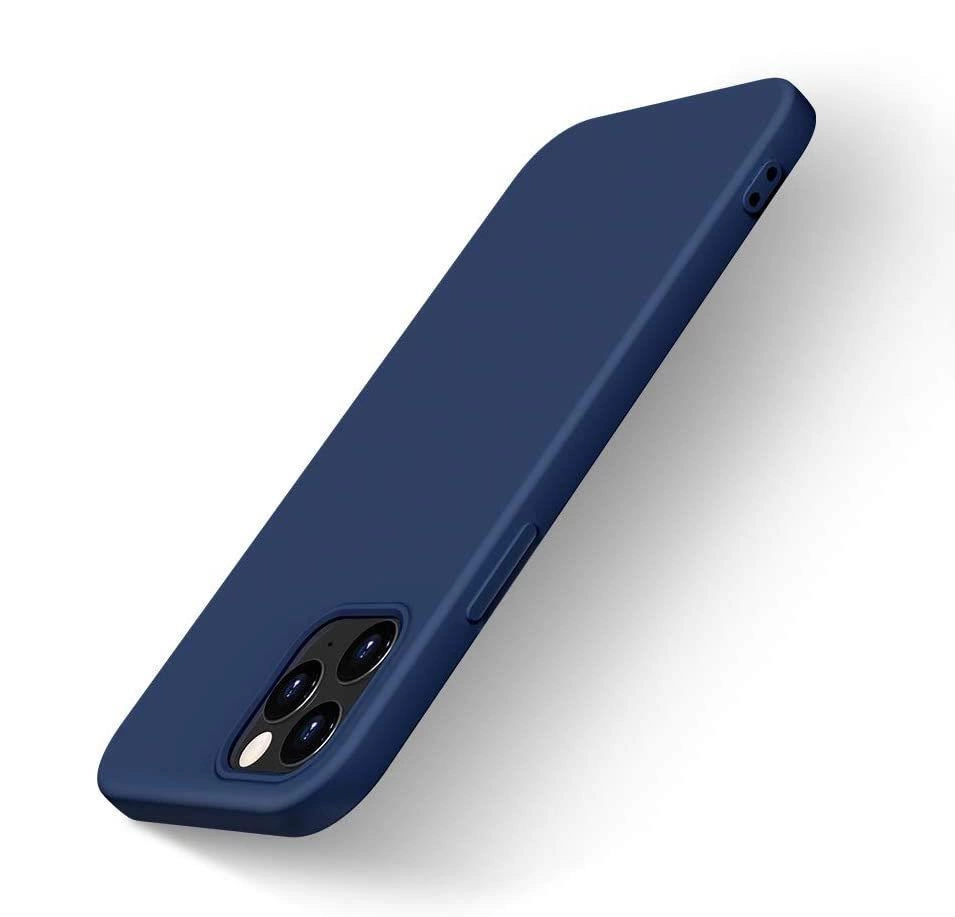 Silicone Case Soft Flexible Rubber Cover for iPhone 13 Pro Max blueeng