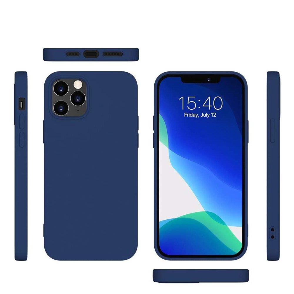 Silicone Case Soft Flexible Rubber Cover for iPhone 13 Pro Max blueeng