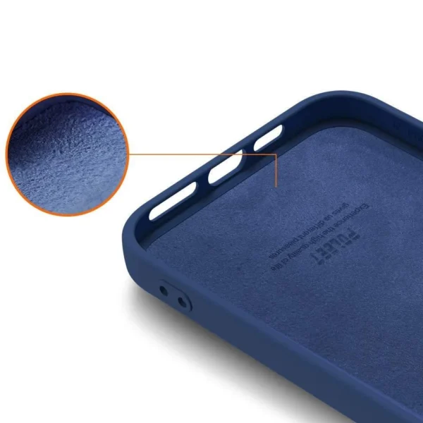 Silicone Case Soft Flexible Rubber Cover for iPhone 13 Pro Max blueeng