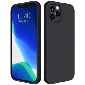 Silicone Case Soft Flexible Rubber Cover for iPhone 13 Pro blackeng