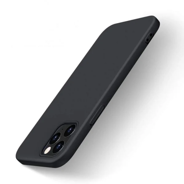 Silicone Case Soft Flexible Rubber Cover for iPhone 13 Pro blackeng