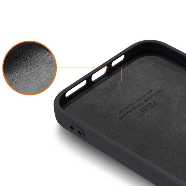Silicone Case Soft Flexible Rubber Cover for iPhone 13 Pro blackeng