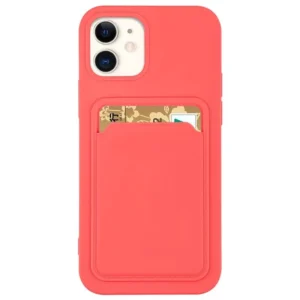 Card Case Silicone Wallet Wallet with Card Slot Documents for iPhone 12 Pro Max Orangeeng