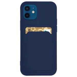 Card Case Silicone Wallet Case with Card Slot Documents for Samsung Galaxy A42 5G Navy Blueeng