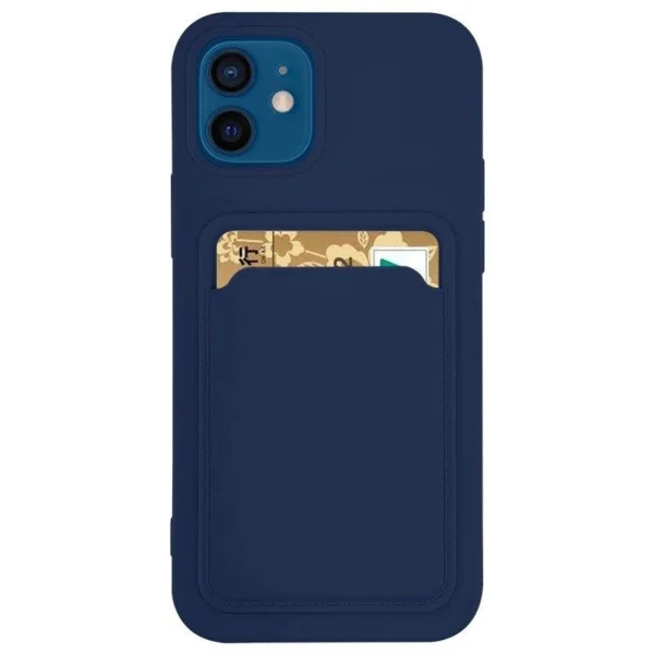 Card Case Silicone Wallet Case with Card Slot Documents for Samsung Galaxy A42 5G Navy Blueeng