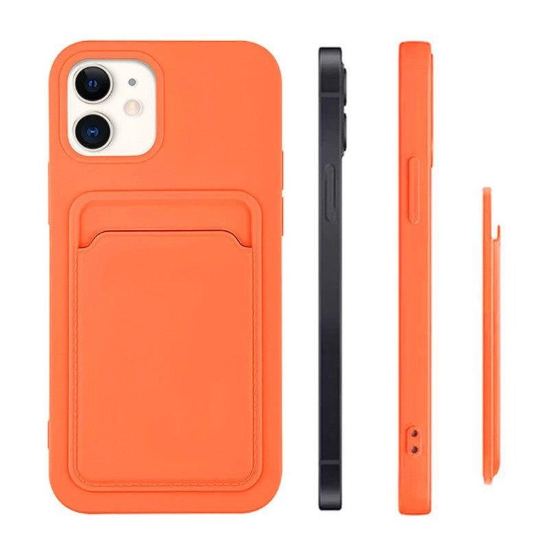 Card Case Silicone Wallet Case with Card Slot Documents for Samsung Galaxy A42 5G Navy Blueeng