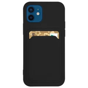 Card Case Silicone Wallet Case With Card Slot Documents For Samsung Galaxy S21 + 5G (S21 Plus 5G) Blackeng
