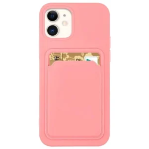 Card Case Silicone Wallet Case With Card Slot Documents For Samsung Galaxy S21 + 5G (S21 Plus 5G) Pinkeng