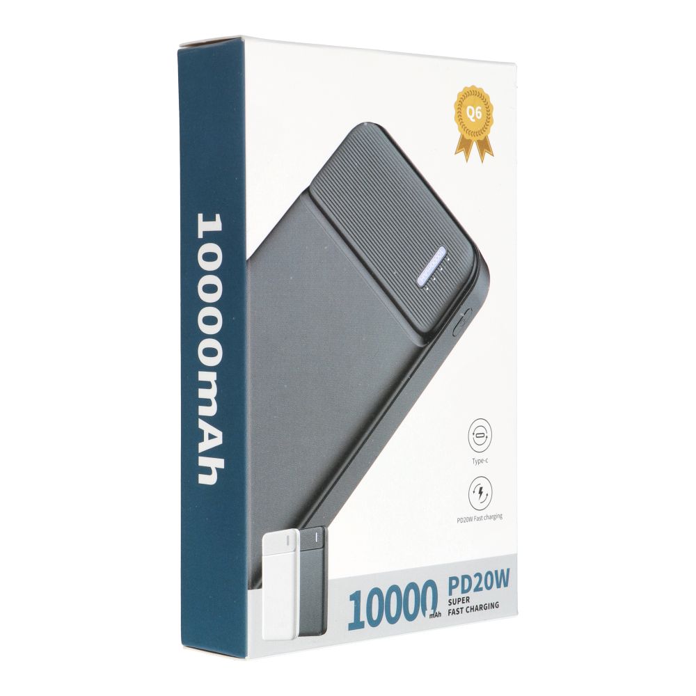 PURIDEA powerbank 10 000 mAh PD QC3.0 3A 20W Q6 black