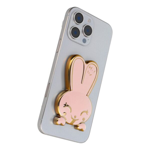 Phone stand RABBIT - stick-on - pink