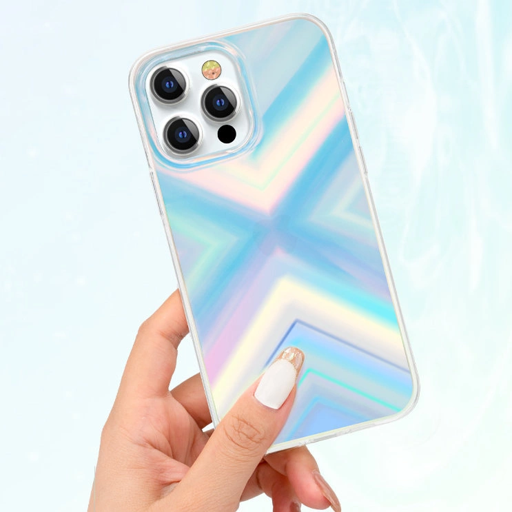 Kingxbar Streamer Series luxury elegant phone case for iPhone 13 Pro blue (Triangle)eng