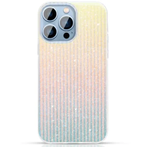 Kingxbar Travel Series luxurious elegant case for iPhone 13 Pro blue-orange (Clouds)eng