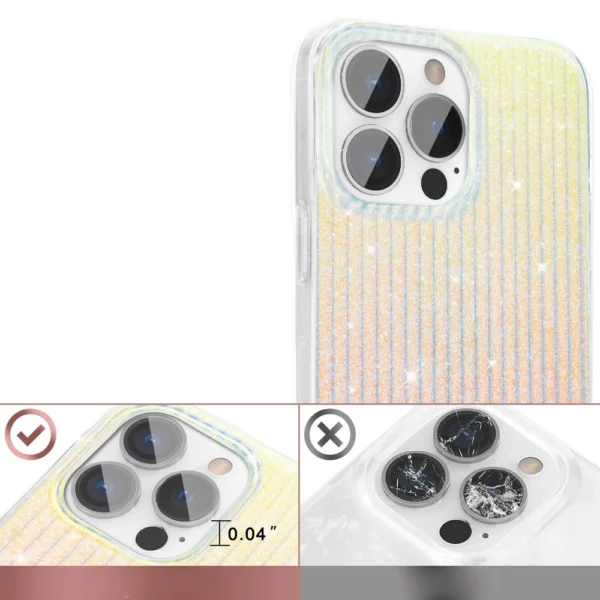 Kingxbar Travel Series luxurious elegant case for iPhone 13 Pro blue-orange (Clouds)eng