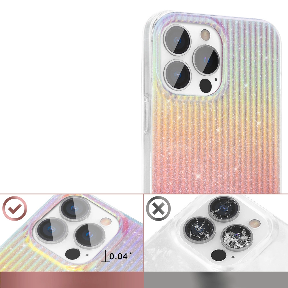Kingxbar Travel Series luxurious elegant case for iPhone 13 Pro orange (Sunset)eng