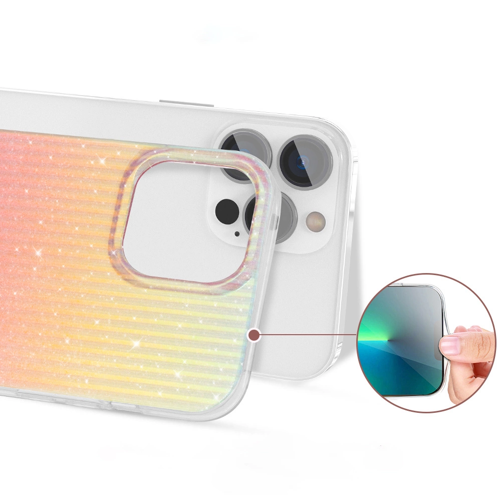 Kingxbar Travel Series luxurious elegant case for iPhone 13 Pro orange (Sunset)eng