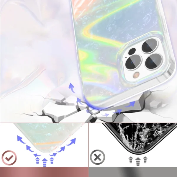 Kingxbar Shell Series luxury elegant phone case for iPhone 13 Pro pearl-blueeng