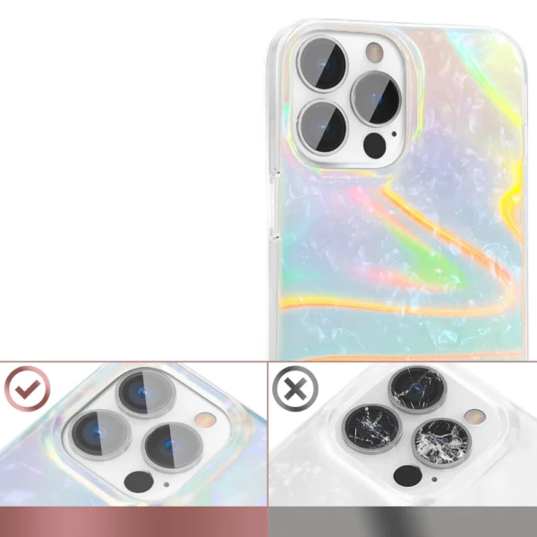 Kingxbar Shell Series luxury elegant phone case for iPhone 13 Pro pearl-blueeng