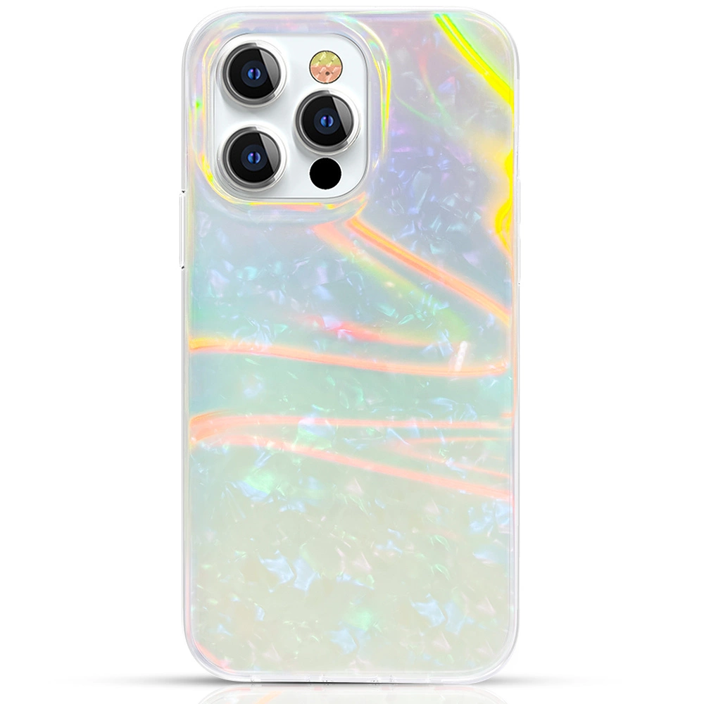 Kingxbar Shell Series luxury elegant phone case for iPhone 13 Pro pearl-minteng