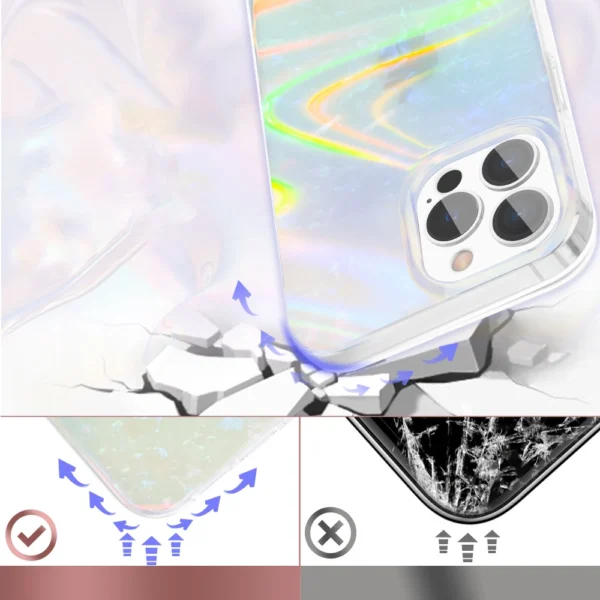 Kingxbar Shell Series luxury elegant phone case for iPhone 13 Pro pearl-minteng