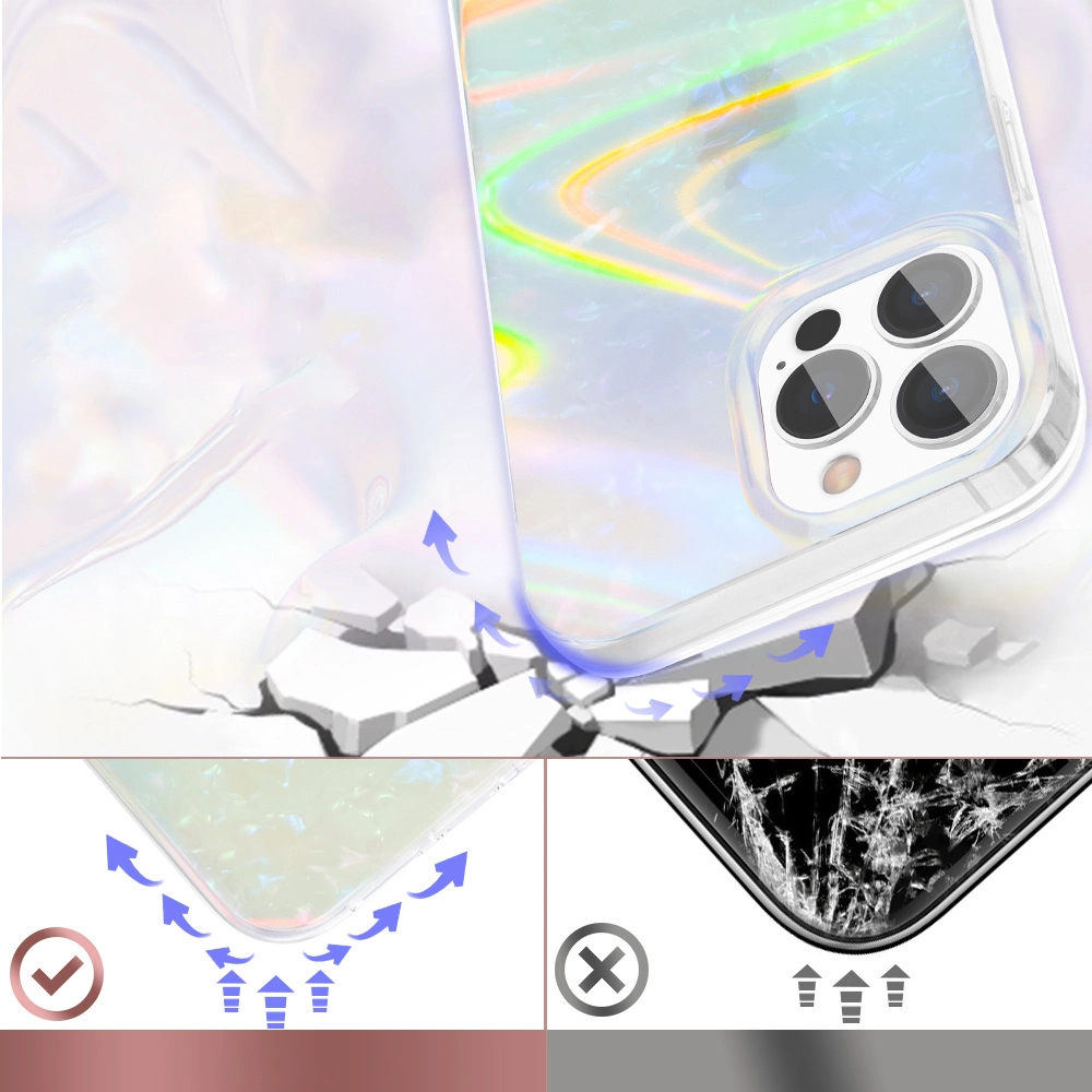 Kingxbar Shell Series luxury elegant phone case for iPhone 13 Pro pearl-minteng