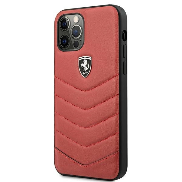 Ferrari FEHQUHCP12MRE iPhone 12/12 Pro red/red hardcase Off Track Quiltedeng