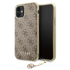 Guess GUHCN61GF4GBR iPhone 11 6.1" / Xr brown/brown hard case 4G Charms Collectioneng