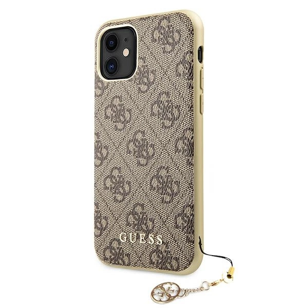 Guess GUHCN61GF4GBR iPhone 11 6.1" / Xr brown/brown hard case 4G Charms Collectioneng