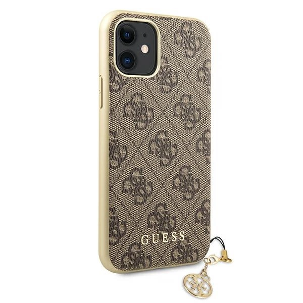 Guess GUHCN61GF4GBR iPhone 11 6.1" / Xr brown/brown hard case 4G Charms Collectioneng