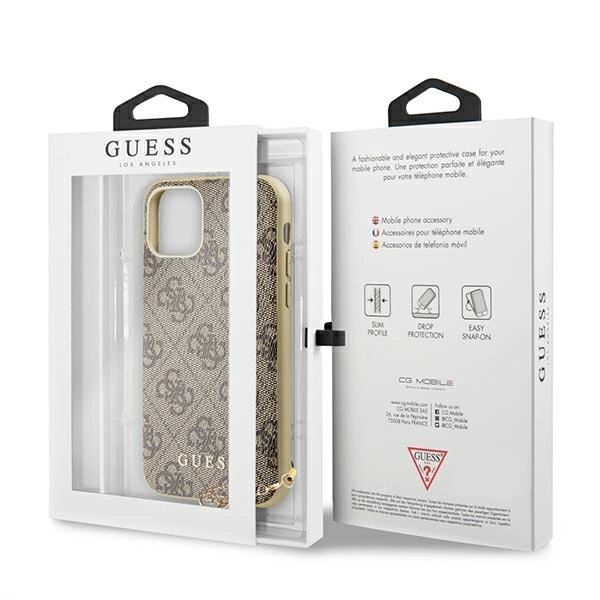 Guess GUHCN61GF4GBR iPhone 11 6.1" / Xr brown/brown hard case 4G Charms Collectioneng