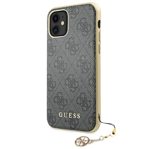 Guess GUHCN61GF4GGR iPhone 11 6.1" / Xr grey/gray hard case 4G Charms Collectioneng
