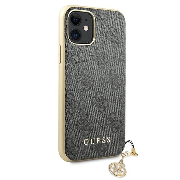 Guess GUHCN61GF4GGR iPhone 11 6.1" / Xr grey/gray hard case 4G Charms Collectioneng