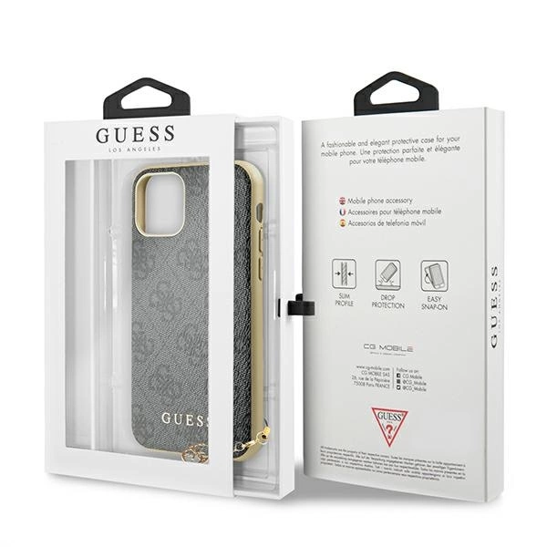 Guess GUHCN61GF4GGR iPhone 11 6.1" / Xr grey/gray hard case 4G Charms Collectioneng